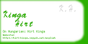 kinga hirt business card
